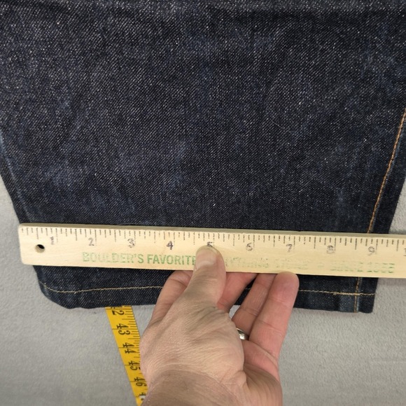 Evisu Heritage Jeans Mens Blue Raw Denim Button Fly Multi Pocket Fits 36x30 - Picture 6 of 16